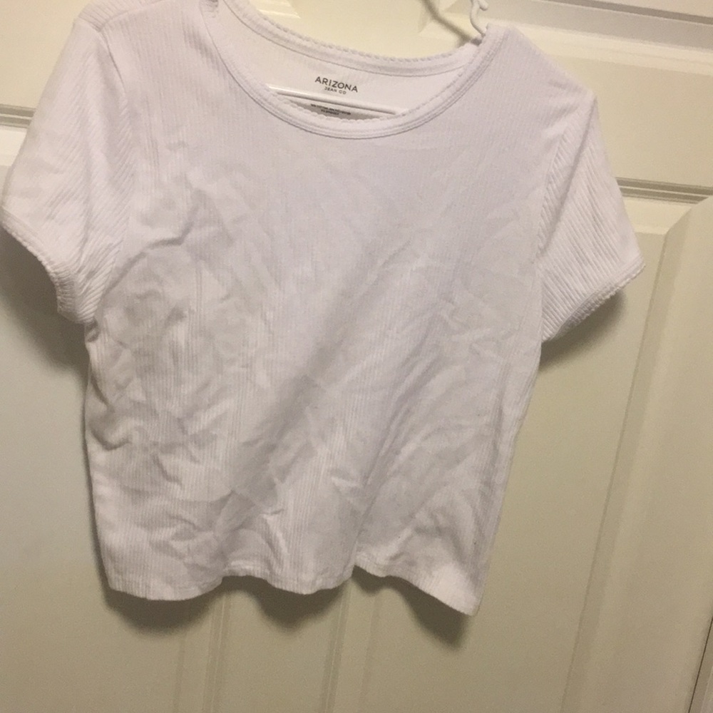 Arizona plus size white crop top